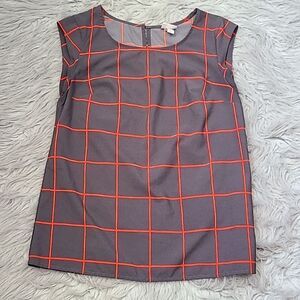 Merona womens gray and‎ bright red dressy tank top size xs